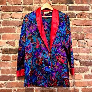 Victoria's Secret Gold Label Vintage Sleep Shirt Dark Floral Size Small